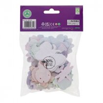 Crafty Bitz Pkt.40 Foam Self Adhesives Stickers - Glitter Flowers