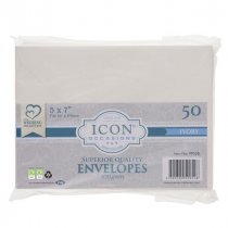 Icon Occasions Pkt.50 5''X7'' 100gsm Envelopes - Ivory