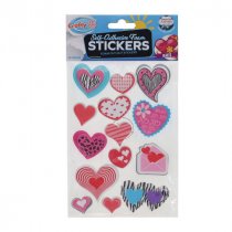 Squishy Foam Stickers - Hearts Asst