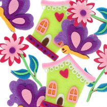 Crafty Bitz Felt Stickers - Flower Garden