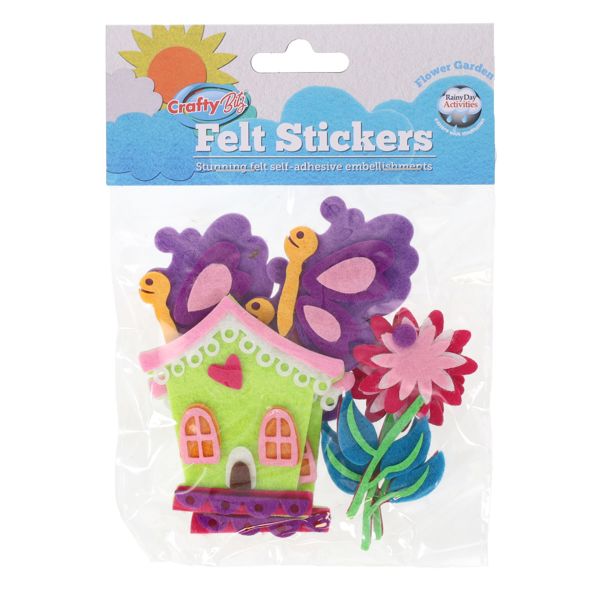 Crafty Bitz Felt Stickers - Flower Garden