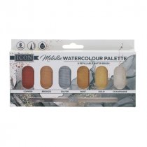 Icon Metallic Watercolour Palette & Refillable Water Brush