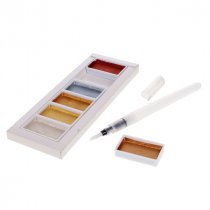 Icon Metallic Watercolour Palette & Refillable Water Brush