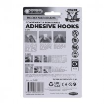Stik.ie Stik.ie Pkt.5 Removable Adhesive Hooks - 18x18mm