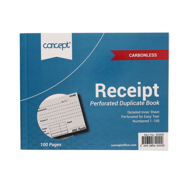 CONCEPT 100pg Carbonless Receipt Book
