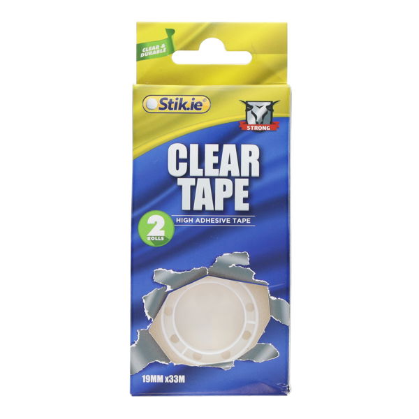 Stik.ie Stik.ie Pkt.2 19mm x 30m Clear Tape