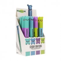 World of Colour Sticky Critters Glue Sticks CDU - Asst