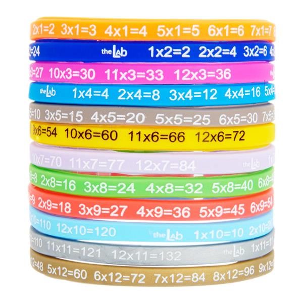 Ormond * Pkt 12 Fashionable TIMESTABLES Multibangles