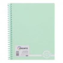 Premto Pastel A5 160pg PP Spiral Notebook - Asst