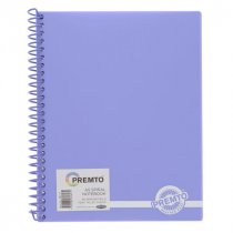 Premto Pastel A5 160pg PP Spiral Notebook - Asst
