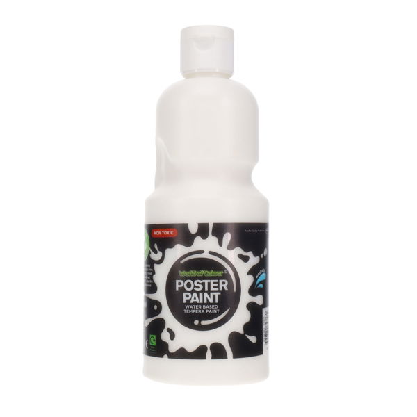 World of Colour Poster Paint 500ml- White