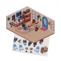 Crafty Bitz Create Your Own Sticker Scene - Coffee Shop