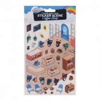 Crafty Bitz Create Your Own Sticker Scene - Coffee Shop