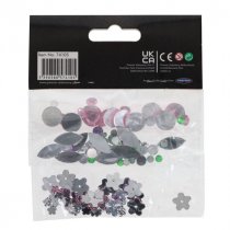 Crafty Bitz Pkt.100 Gem Stones Asst