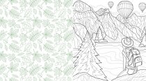 Mountains & Wilderness Coloring Book