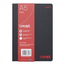 Concept A5 Undated Page A Day Diary With Times & Notes