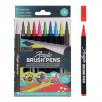 Icon Pkt.10 Acrylic Brush Pens