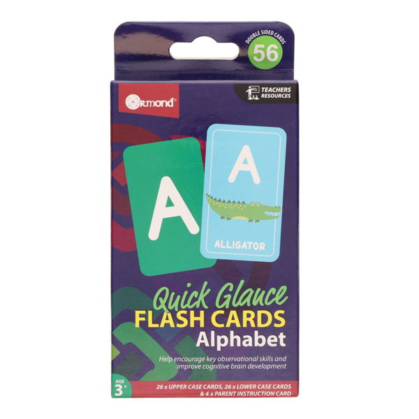 Ormond * Pkt.56 Flash Cards - Alphabet