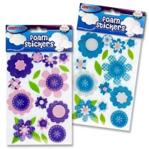 Crafty Bitz 3d Foam Stickers - Flowers 2 Asst