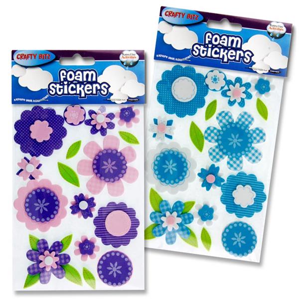 Crafty Bitz 3d Foam Stickers - Flowers 2 Asst