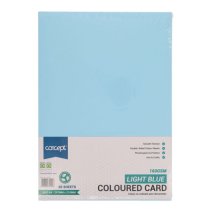 Concept A4 160gsm Card 50 Sheets - Baby Blue