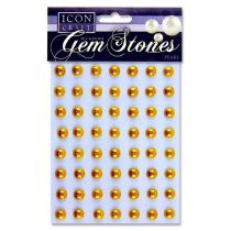 Icon Craft Icon * Pkt.56 Self Adhesive Gem Stones 10mm - Pearl Gold