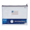 Ormond Blue Blue A4+ Durable Mesh Wallet - Clear