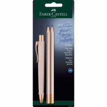 Faber-Castell Pale Rose -Writing Set with Poly Ball Urban Ballpoint Pen