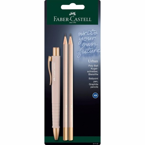 Faber-Castell Pale Rose -Writing Set with Poly Ball Urban Ballpoint Pen