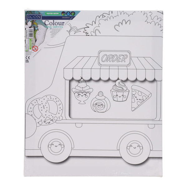 Icon 250x300mm Colour My Canvas - Food Truck