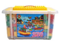 Construction Blocks 230 pieces with storage box