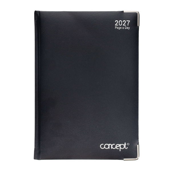 Concept A5 2027 Diary Page A Day - Black