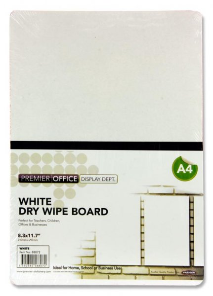 PREMIER OFFICE A4 DRY WIPE BOARD - WHITE