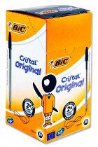 BIC CRISTAL ORIGINAL BALLPOINT PENS - BLACK