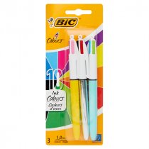 BIC CARD 3 4 COLOUR BALLPOINT PENS