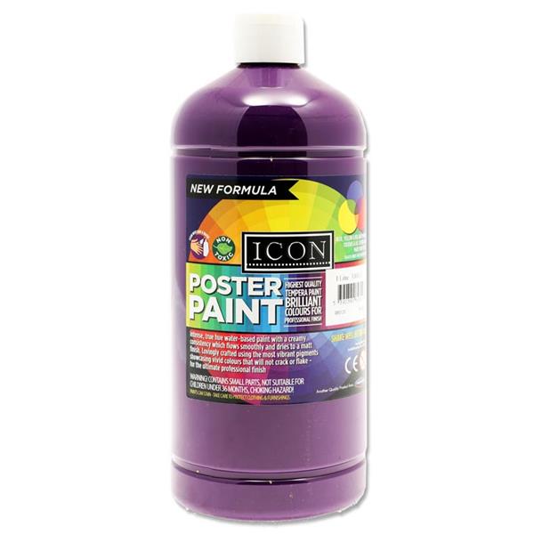 ICON ART 1ltr POSTER PAINT - VIOLET