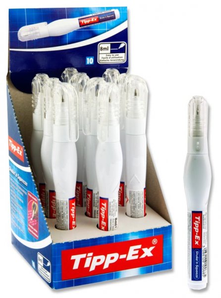 TIPPEX 8ml SHAKE 'N SQUEEZE PEN CDU