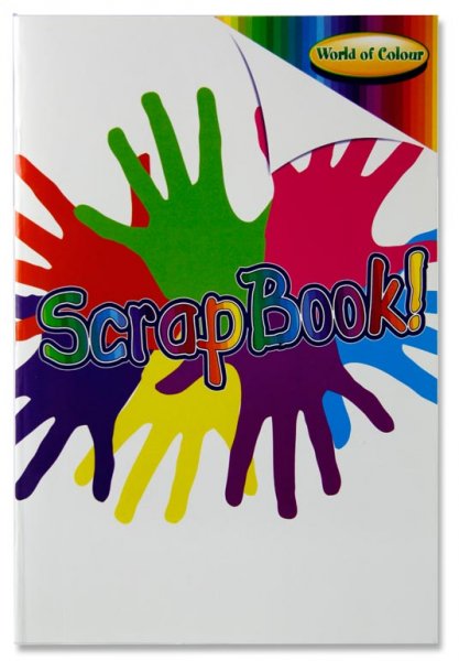 WOC A4 60pg SCRAPBOOK 5 ASST COLOUR PAGES