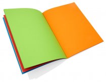 WOC A4 60pg SCRAPBOOK 5 ASST COLOUR PAGES