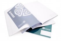 ORMOND A4 120pg MANUSCRIPT BOOK DURABLE COVER BOLD 3 ASST.