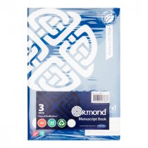 ORMOND PKT.3 A4 160pg MANUSCRIPT BOOK DURABLE COVER