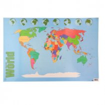 CLEVER KIDZ WALL CHART - MAP OF THE WORLD