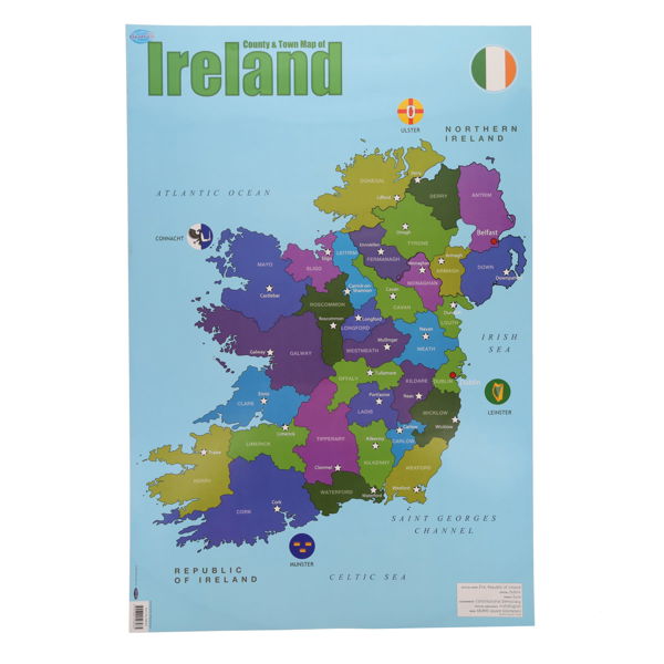 CLEVER KIDZ WALL CHART - MAP OF IRELAND