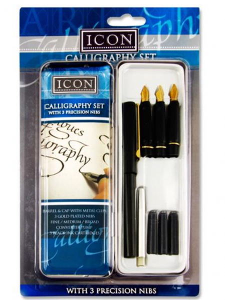 ICON CALLIGRAPHY SET IN TIN