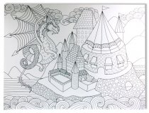 ICON 615x455mm GIANT COLOURING PAD - 10 DRAWINGS