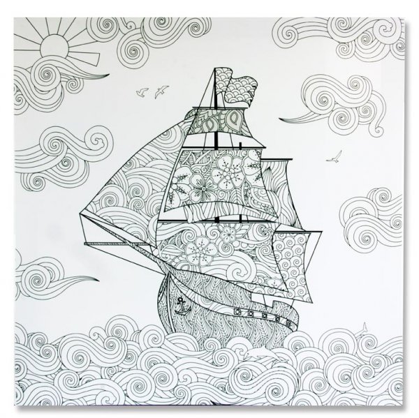ICON 500x500mm COLOUR MY CANVAS - SHIP