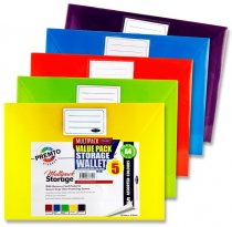 PREMTO PKT.5 A4 BUTTON STORAGE WALLETS