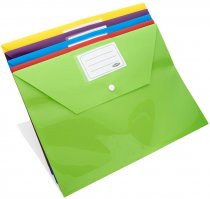 PREMTO PKT.5 A4 BUTTON STORAGE WALLETS